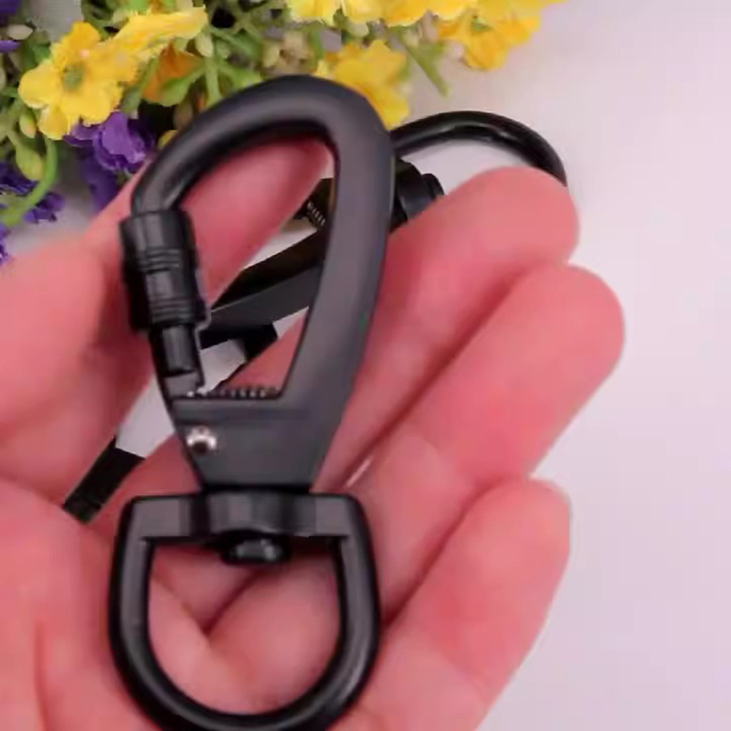 Carabiner Locking D - Moschettone con chiusura automatica con fibbia