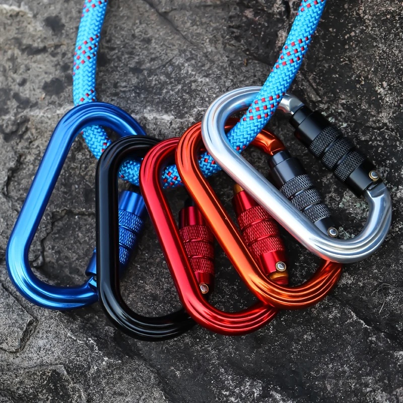 Carabiner Locking D - Moschettone con Blocco a Vite a