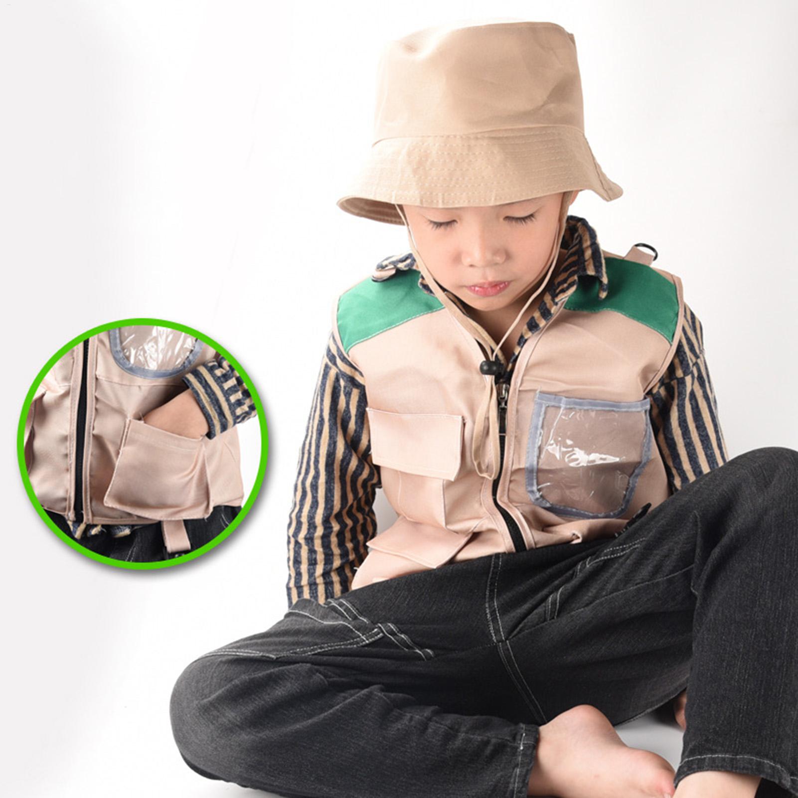 Outdoor Adventure Kit For Kids - Gilet e Cappello da Esploratore per