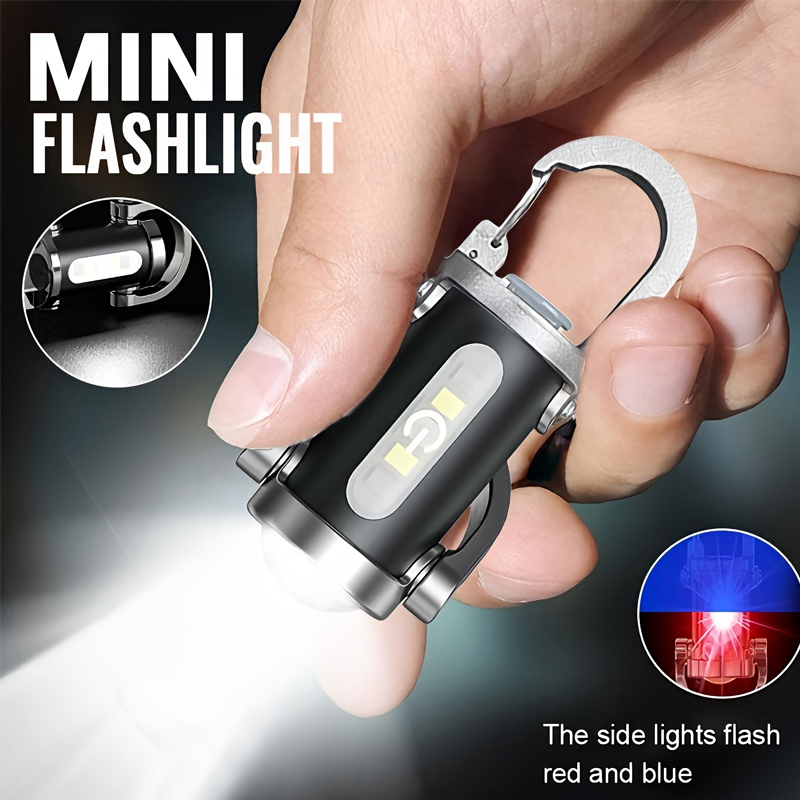 Outdoor Adventure Trips - Mini torcia portachiavi ricaricabile tascabile COB
