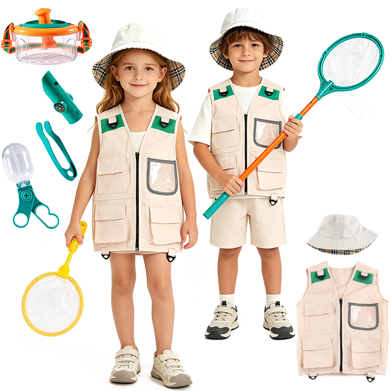Outdoor Adventure Kit For Kids - Kit Avventura Explorer: Gilet e Cappello