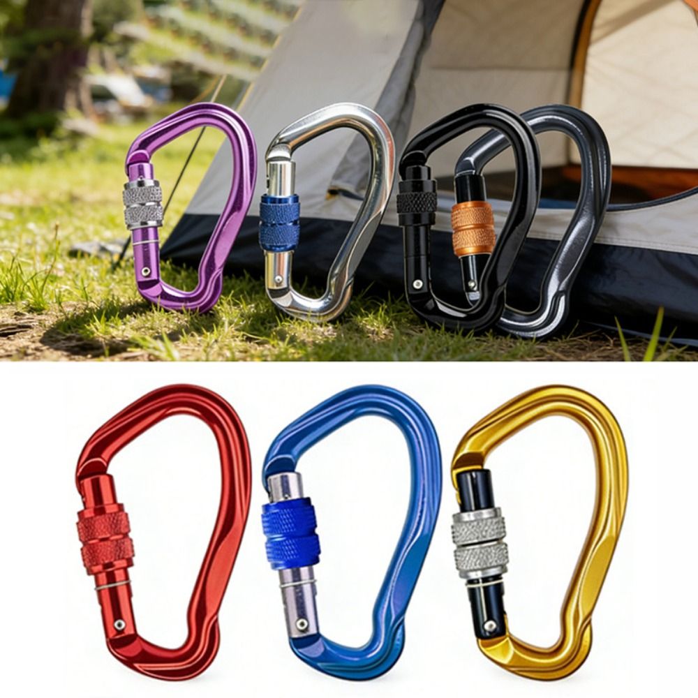 Carabiner Locking D - Nuovo moschettone in alluminio 7075 con