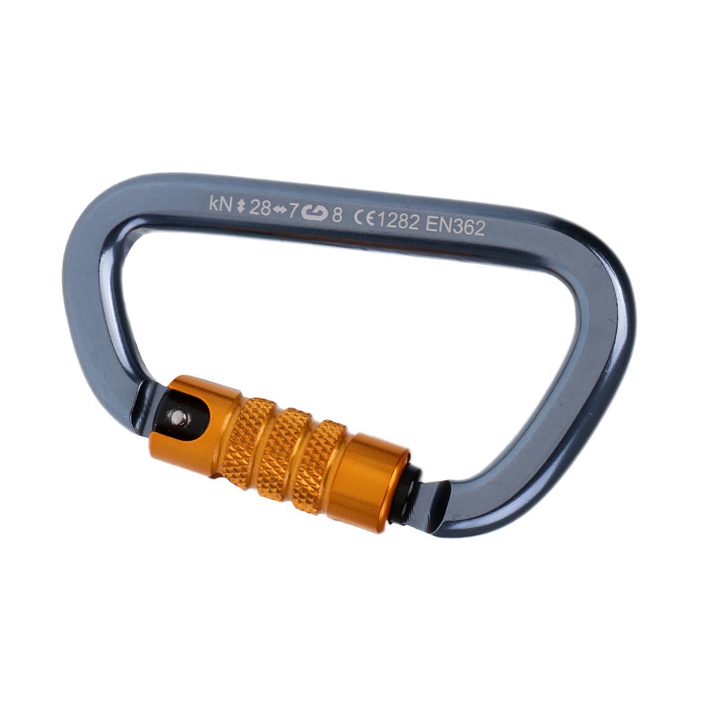 Carabiner Locking D - Moschettone in alluminio a forma di
