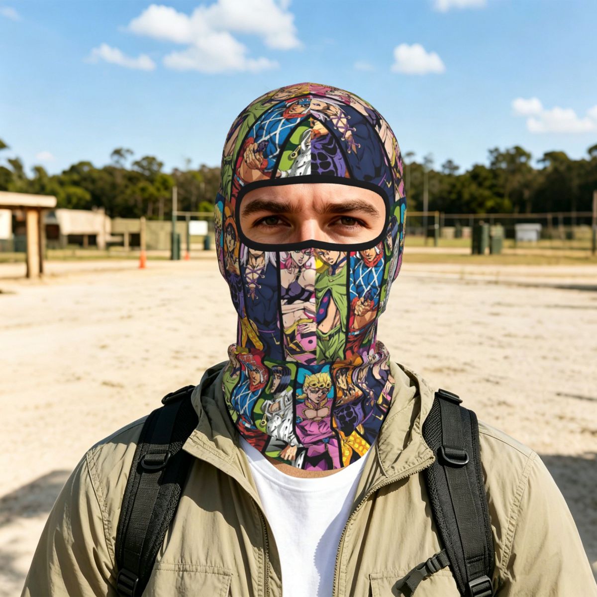 Outdoor Adventure Japan - Maschera Balaclava Traspirante con Logo di