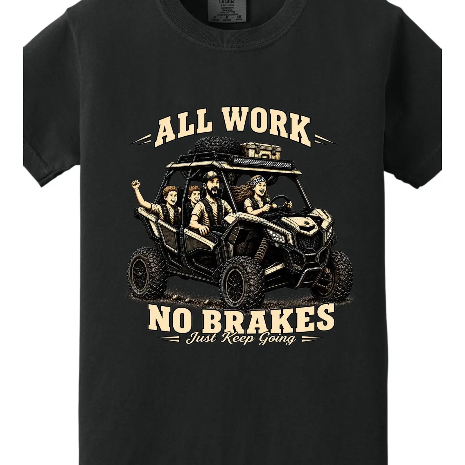 Outdoor Adventure Utv - T-shirt UTV All Work No Brakes,
